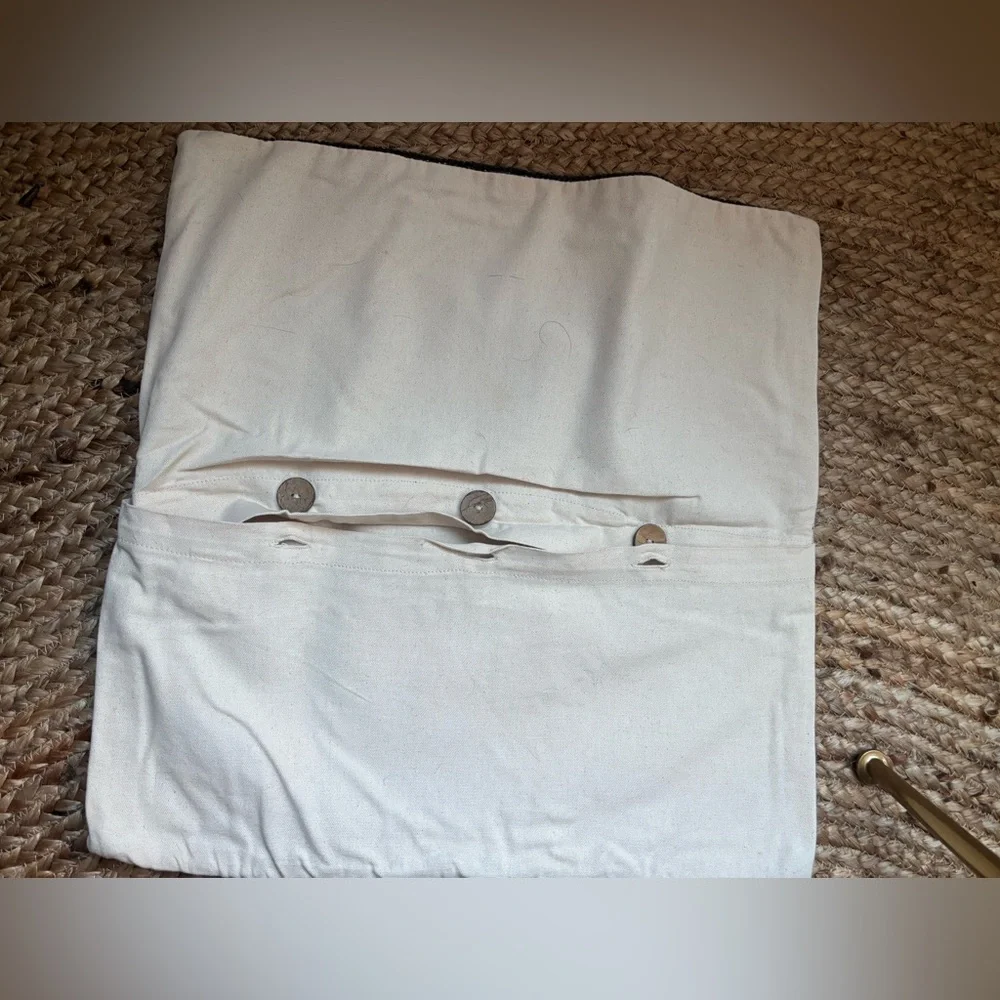 West Elm Cream and Gray Cushion Cover